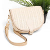 DIONA J STRAW CROSSBODY BAG COLOR BEIGE