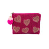 Heart Coin Purse Hearts Abstract Love Valentines Day Red Pink Mini Wallet Purse