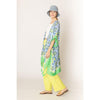 DIONA J TILE PRINT KIMONO CARDIAN ONE SIZE COLOR GREEN