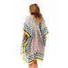 DIONA J MULTI PRINTED SILK KIMONO ONE SIZE COLOR SILVER/MULTI