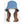 DIONA J HEART EMBROIDERED DENIM BUCKET HAT COLOR BLUE