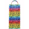 DIONA J FASHION RAINBOW LEOPARD PRINT 2 IN 1 TOTE BEACH TOWEL