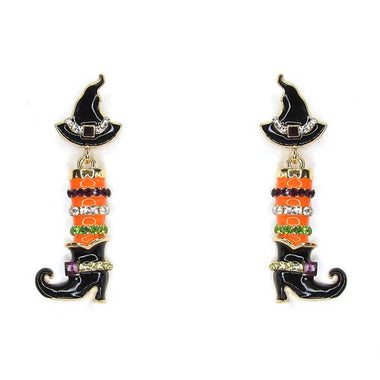 Halloween Witch Leg Dangle Earring