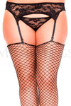 Plus size lace garterbelt and g-string