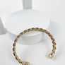 METAL BRAIDED CUFF BANGLE BRACELET