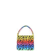 DIONA J FASHION RAINBOW LEOPARD PRINT 2 IN 1 TOTE BEACH TOWEL