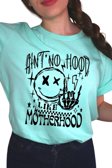 Diona J Mom Ain't No Hood Like Motherhood Funny Mothers Day Graphic T Shirts