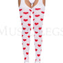 Heart suspender tights