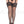 Plus size wide lace top backseam sheer garterbelt stockings