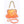 DIONA J METALLIC MIRRORED TOP HANDLE SWING CLUTCH CROSSBODY BAG COLOR ORANGE