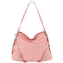 DIONA J WOMEN'S FASHION STYLSIH SMOOTH SHOULDER HOBO BAG COLOR PINK