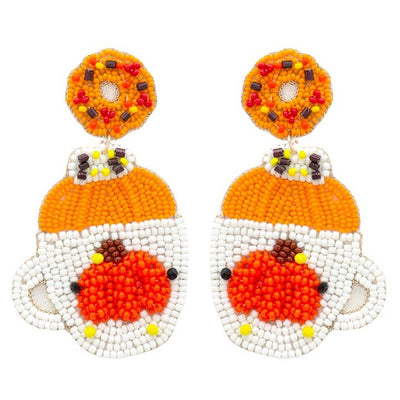 Pumpkin Seed Bead Dangle Earring