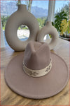 Structured wide brim Fedora with Embellishment