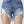 RISEN Raw Hem Asymmetrical Waist Denim Shorts