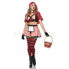 Sexy Red Riding Hood 4 Pc Cosplay Halloween Red Women's Costume Set Size S/M