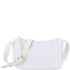 Diona J Designer Smooth Solid Stylish Zipper Crossbody Bag White