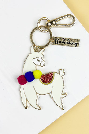 3 INCHES LLAMA WITH YOU ARE LLAMAZING KEYCHAIN
