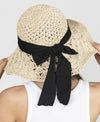 FASHION BACK RIBBON STRAW SUN HAT