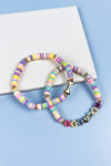 DOG MOM REUBBER BEADS BRACELET SET