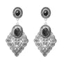 Metal Drop Silver Earrings