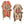 DIONA J AZTEC PRINT KIMONO CARDIGAN ONE SIZE COLOR RED