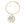 Gold Crystal Heart Flower Necklace
