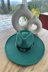 Structured wide brim Fedora with Embellishment