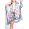 DIONA J MANDALA BOHO PRINTED KIMONO CARDIGAN ONE SIZE GREEN