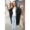 DIONA J STYLISH FASHIONABLE SOLID KIMONO CARDIGAN ONE SIZE COLOR BLACK