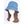 DIONA J HEART EMBROIDERED DENIM BUCKET HAT COLOR BLUE