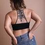 Plus Size Tattoo Mesh Racerback Bralette