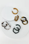 ACETATE HOOP EARRINGS