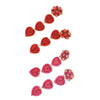 4 Tier Heart Shaped Beaded Valentine Beaded Heart Earrings for Women Pink