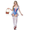 Fantasy Farmgirl 3 Pc Corset Bodysuit Cosplay Halloween Costume Set Size M/L