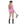 Racer Babe 3 Pc Pink Long Sleeve Front Zip Halloween Cosplay Costume Size S/M