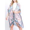 DIONA J MANDALA BOHO PRINTED KIMONO CARDIGAN ONE SIZE PINK