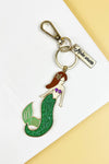 3 INCHES MERMAID WITH MAKE WAVES ENAMEL KEYCHAIN
