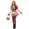 Sexy Red Riding Hood 4 Pc Cosplay Halloween Red Women's Costume Set Size S/M