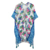 DIONA J PALM LEAF PRINT KIMONO ONE SIZE COLOR BLUE