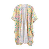 DIONA J FRONT ROPE FLOWER PRINT KIMONO ONE SIZE COLOR GREEN