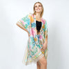 DIONA J FLOWER PRINT KIMONO ONE SIZE COLOR BEIGE