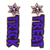 Seed Bead Trick Treat Halloween Dangle Earring