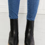 MMShoes Love the Journey Stacked Heel Chelsea Boot in Black