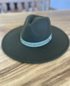 Wide brim panama hat in vegan felt