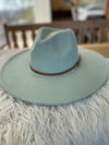 Structured wide brim panama hat in vegan felt With