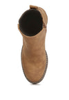 Pheonix Faux Leather Chunky Heel Ankle Boots
