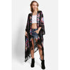DIONA J FLORAL LACE KIMONO ONE SIZE COLOR BLACK
