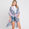 DIONA J TIE DYE PRINT KIMONO CARDIGAN ONE SIZE COLOR PINK