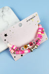 DOG MOM REUBBER BEADS BRACELET SET