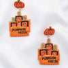 Halloween Pumpkin Patch Dangle Earring